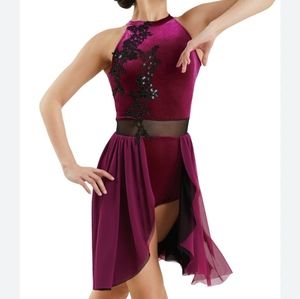 Weismann Applique Leotard with black panel    If walls could talk costume